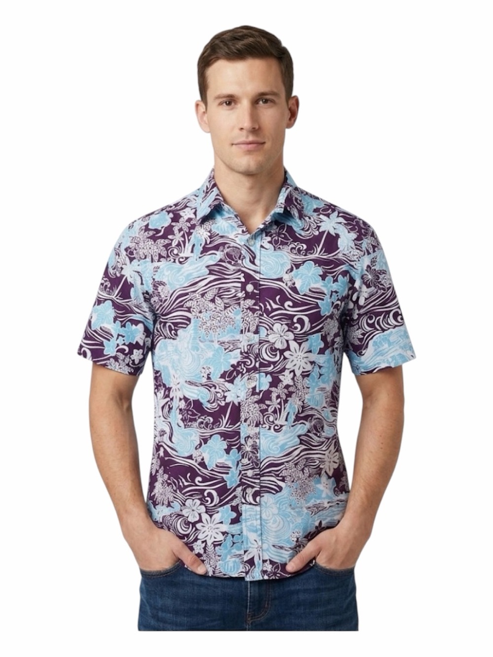 Tori Richard Bank Of Hawaii Uniform Aloha Shirt  Cotton Size S